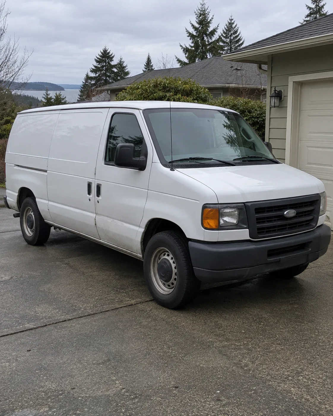 Appliance repair van parked in a Cordova Bay driveway